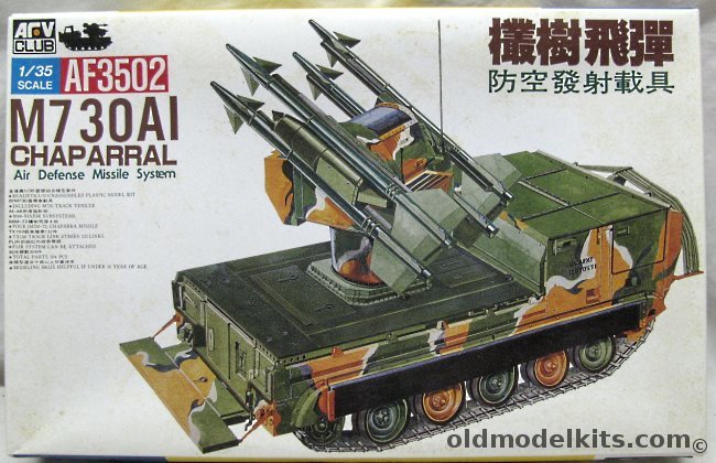 AFV Club 1/35 M730A1 Chaparral Air Defense Missile System - Land-based AIM-9 Sidewinder, 001 plastic model kit